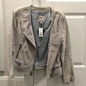 Grey leather jacket from Banana Republic NWT SZ M
